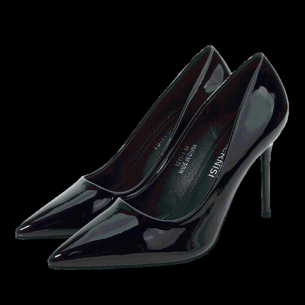 

dress shoes women party stiletto plus:35-45 46 woman 9cm thin heels pumps pointed toe zapatos mujer ladies, Black