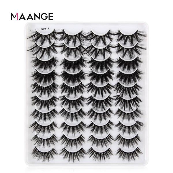 

false eyelashes imitation mink 20 pairs mixed thick natural curling eye lashes fake strip vendors