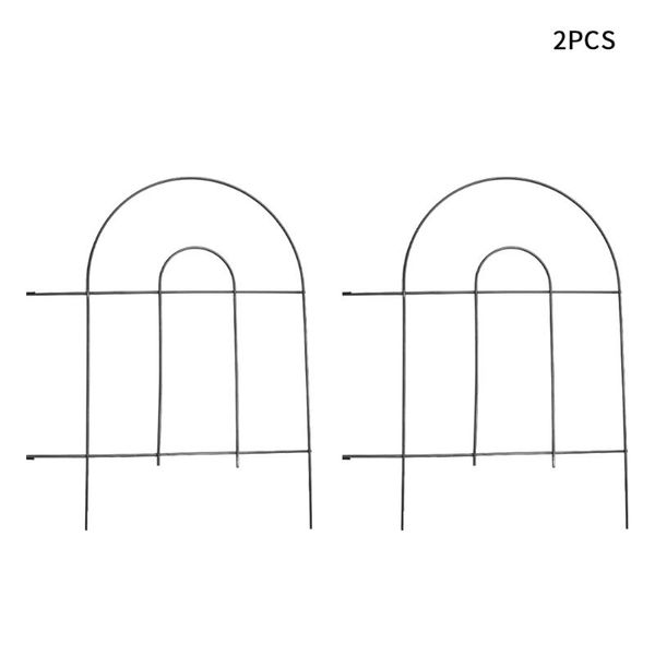 

fencing, trellis & gates 2pcs wedding outdoor lawn border landscaping yard decoration rustproof patio diy edging barrier flexible metal wire