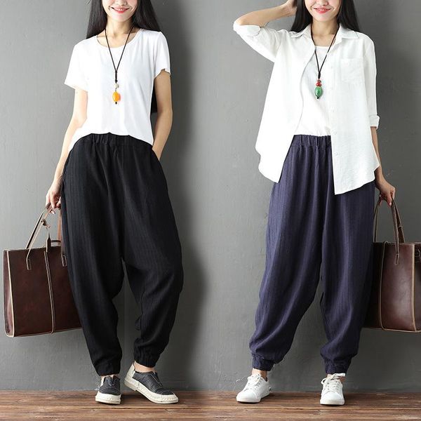 

yoga outfits women pant spring autumn cotton linen wide leg female trouser sweatpants running jogger casual fitness gym pants sportswear, White;red
