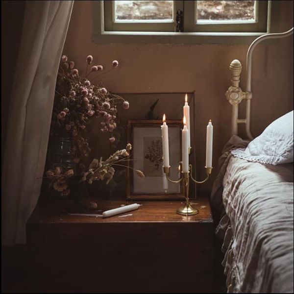 

candle holders 5 arm rustic brass copper candlestick holder