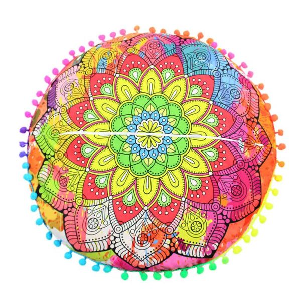 

cushion/decorative pillow 2021 colorful mandala floor pillows pouf cushions ottoman round bohemian meditation cushion