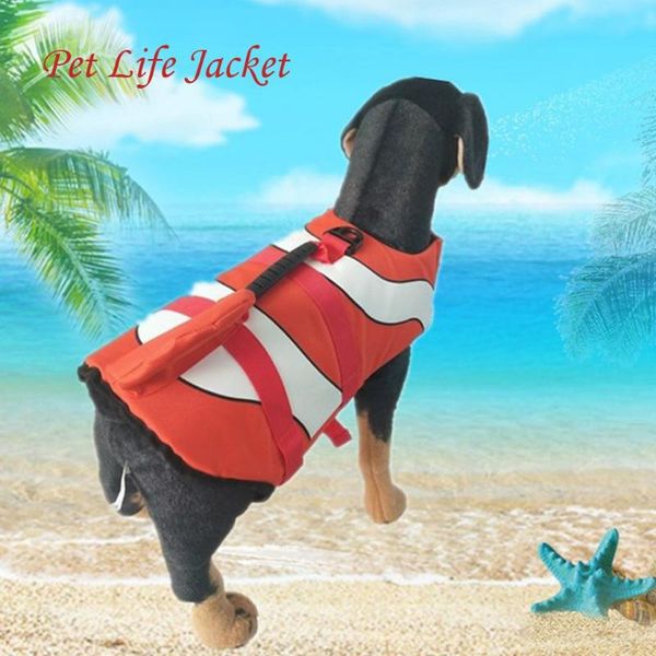 

dog swimming vest pet products preserver clothes outward adjustable doggy jacket with rescue handle apparel