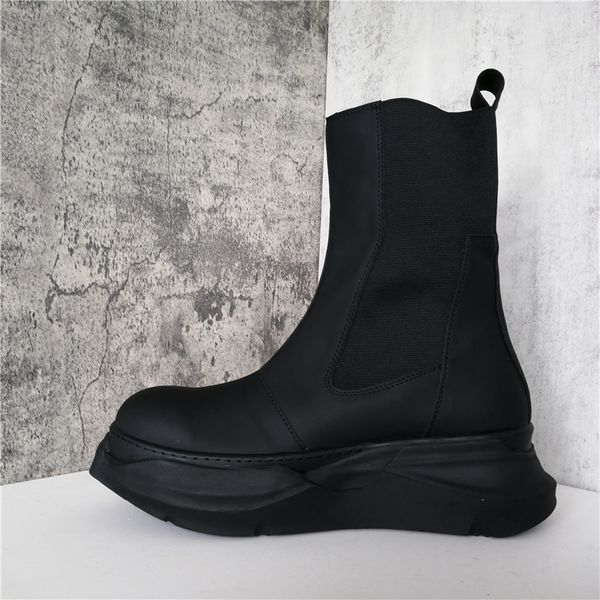 

men ankle boots high-heighten short boot leather sneaker trainers high street autumn flat black shoes p15d50