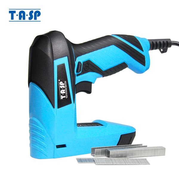

tasp 230v electric stapler furniture construction nail gun tacker 14mm staples & nails power tools for home upholstery diy