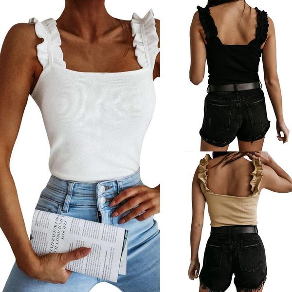 

women's tanks & camis summer word-neck low chest sling slim vest top, White