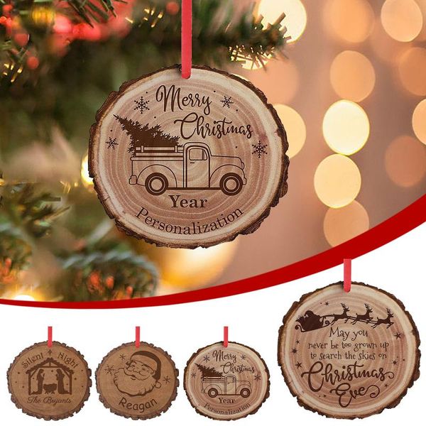 Weihnachtsdekorationen Baby First Lustiger Weihnachtsbaum Cartoon Acryl Elch Anhänger 2021 Home Hängende Ornamente für Navidad