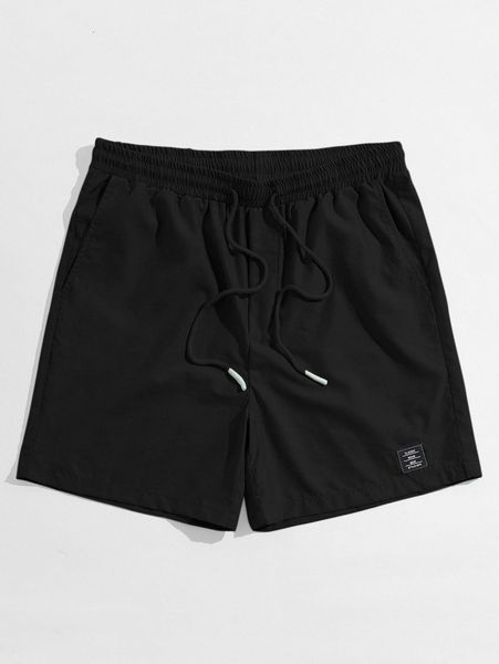 

men drawstring waist shorts n1k4#, Black