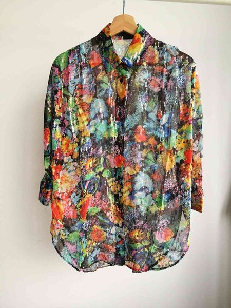 

shirt spring / summer 2021 loose-fit printed cropped sleeve cy8e, White