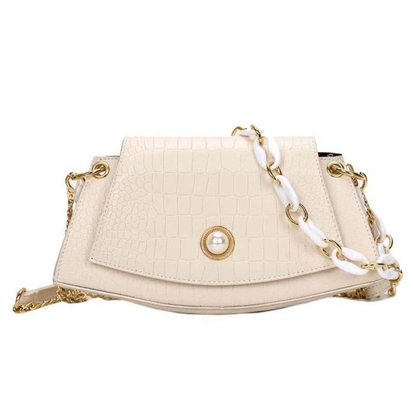 

evening bags crocodile pattern pu leather armpit bag women shoulder solid color chain decor handbag crossbody messenger fashion trend