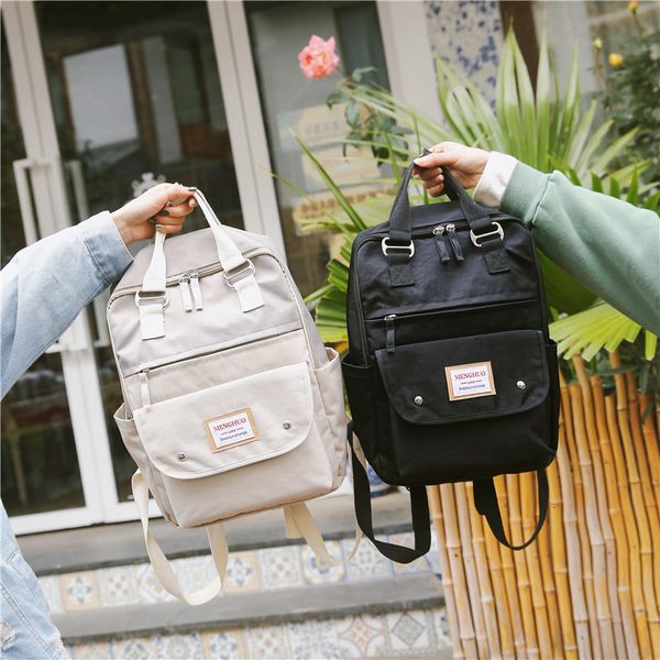 

backpack hand-held literature and art large-capacity student bag sprouts some casual couple shoulder 0gik