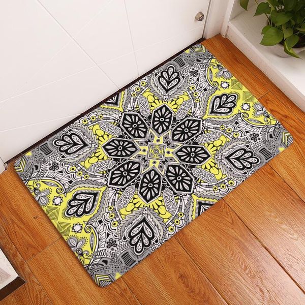 

flannel geometric pattern floor mat anti-slip living room door mats entrance waterproof bathroom doormat kitchen carpet home rug carpets