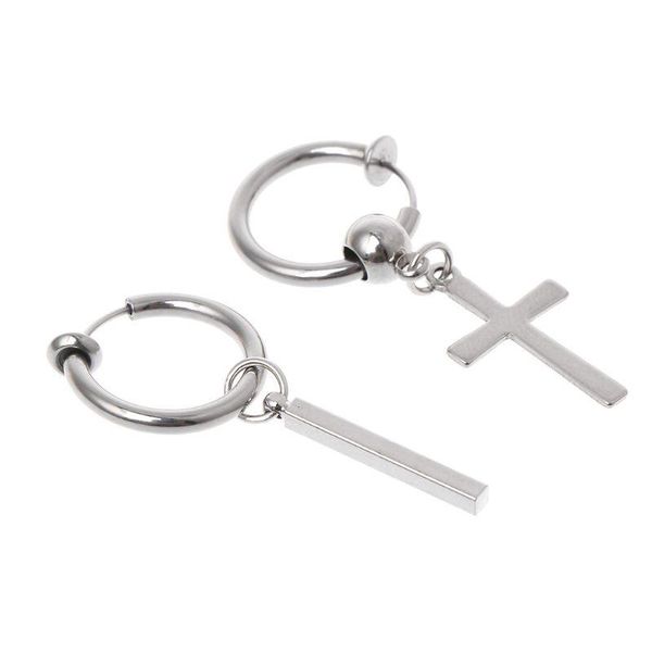 

dangle & chandelier 8 pcs/set jewelry earrings women men lady hip hop fashion pendant simple stainless steel charms gifts party 97qf, Silver