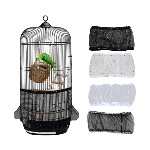 

bird cage cover height soft ventilated mesh pet dustproof net seed catcher guard shell supplies other
