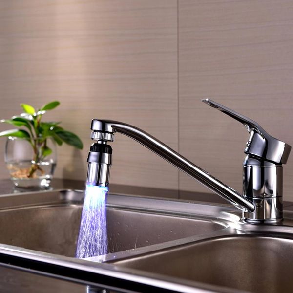 

kitchen faucets led water faucet 5 color light temperature sensor tap shower head bathroom saving filter diffuser