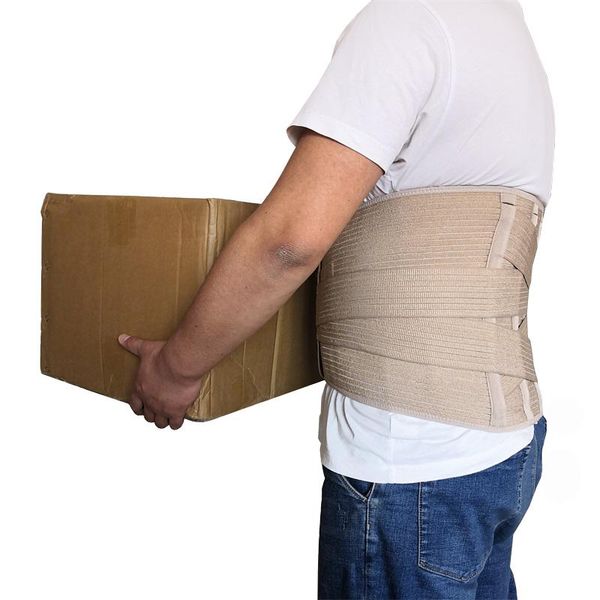 

waist support breathable double pull belt orthopedic back brace lumbar postural corrector corset women men, Black;gray