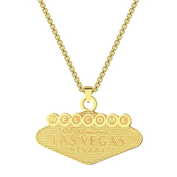 

pendant necklaces kinitial women letter las vegas charm necklace jewelry female statement geometric choker chain for woman gift, Silver
