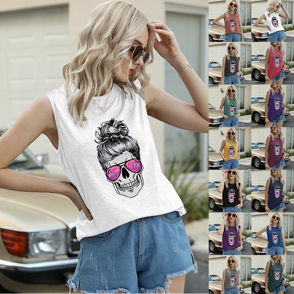 

summer t shirt print loose short sleeve funny design waistcoat, White