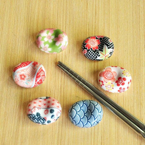 

japanese cute chopstick rest ceramic ware ingots chopsticks stand rack porcelain spoon fork holder table decoration mats & pads