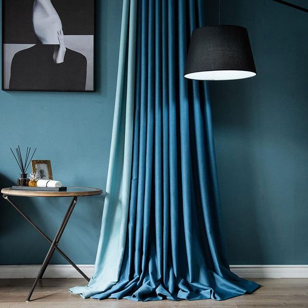 

curtain & drapes nordic style plain color fishbone pattern matching curtains for bedroom living room shading splicing chinese