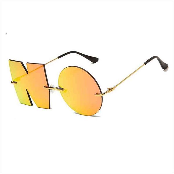 

fashion letter no sunglasses brand designer women metal sun glasses ladies trend sunglass uv400 shades gafas de sol, White;black
