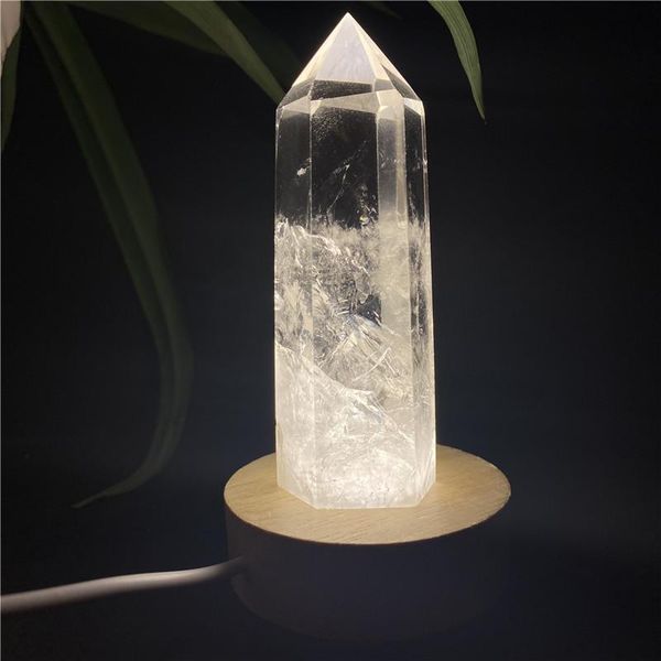 

decorative objects & figurines quartz crystal white melting stone lamp obelisk energy heal home feng shui decoration