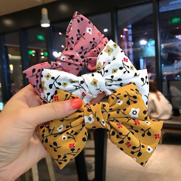 

4pcs print bow hairgrips for lady girls hair accessory daily stylish accessories kids supplies, Slivery;white