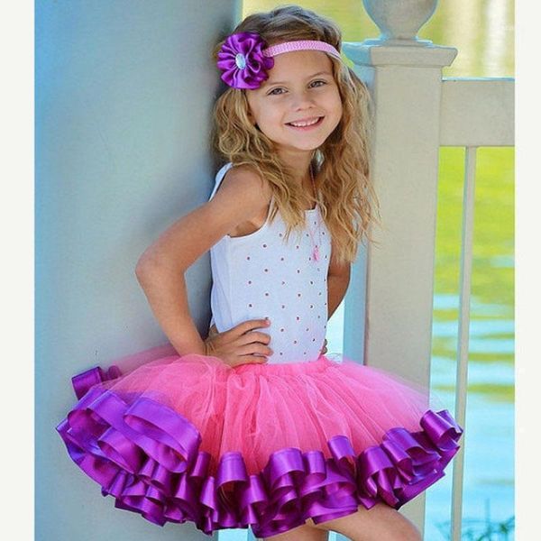 

skirts baby birthday ball gown pettiskrit tutu outfit children tulle ruffled casual fluffy girls clothes clothing11, Blue