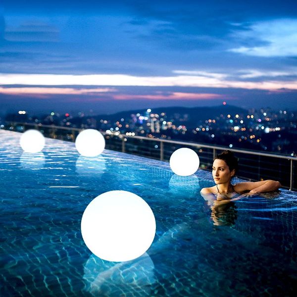 

lawn lamps led outdoor rechargeable luminous ball light landscape garden decor swimming pool party waterproof
