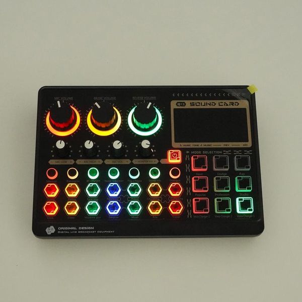 

mixer sound card for live webcast streaming voice changer with multiple sound effects mixer recording device for mobile phone computer pc