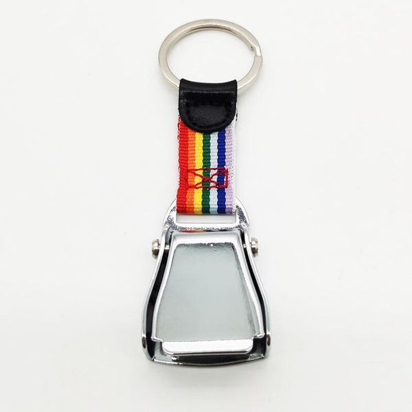 

safety belts & accessories rainbow color airplane seat belt buckle keyring keychain split ring keyfob key holder rings women men diy chains