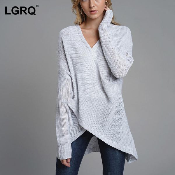 

women's sweaters [lgrq] knitting red casual sweater vest fit v-neck long sleevele women pullovers fashion tide autumn winter 2021 19d26, White;black
