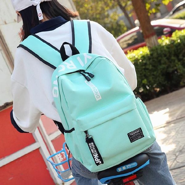

backpack college style book korean simple backpacks travel junior high school student schoolbag teenage girls rucksack