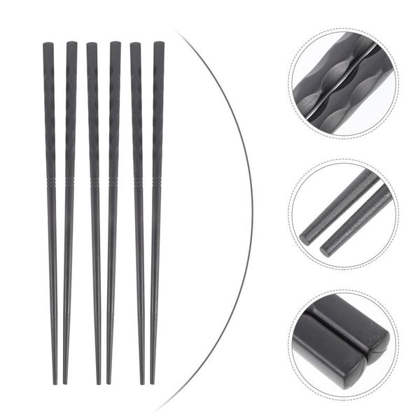 

chopsticks 10 pairs of creative nonslip japanese style alloy (black)