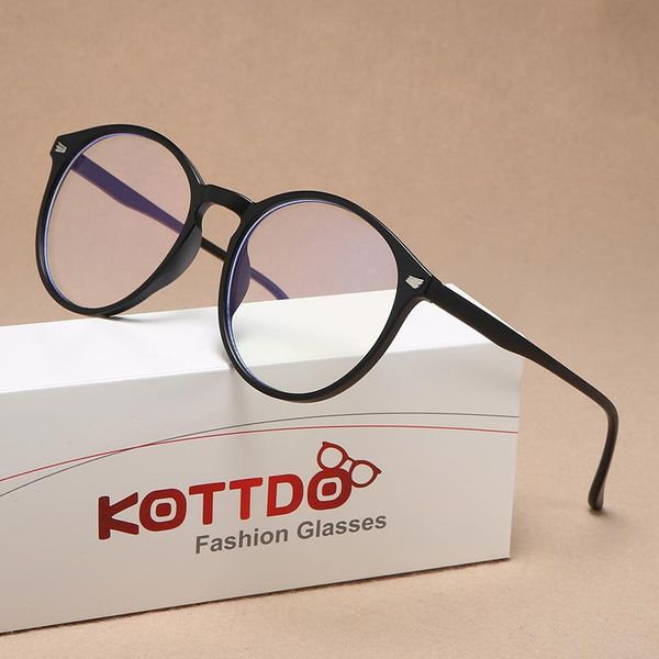 

fashion sunglasses frames transparent round eyeglasses plastic women spectacle myopia glasses nerd men optical frame clear lens, Black
