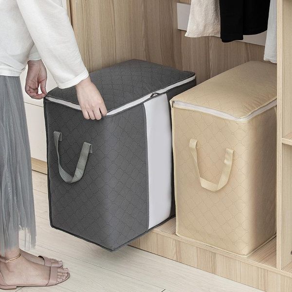 

storage bags 4pcs folding clothes bag large capacity quilt blanket pillow organizer dust proof bedding zipper pouch home accessories