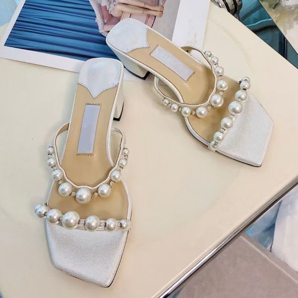 

dress shoes 2021 women's high heels pearl metal decorative sandals xxox, Black