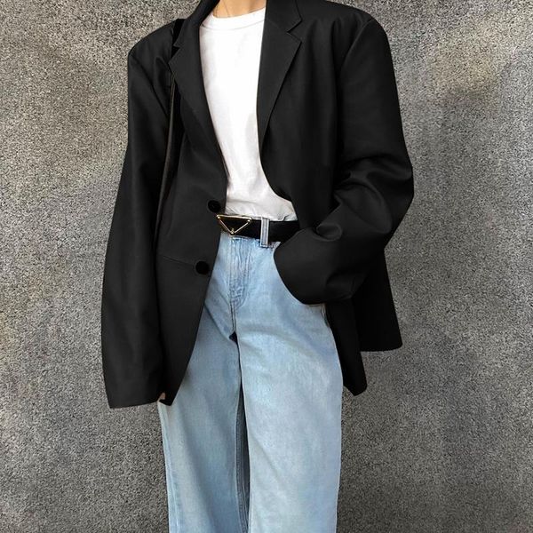 

women's suits & blazers women formal leather solid color pu button-down collared suit jackets 2021 fashion ladies autumn wimnter coats, White;black