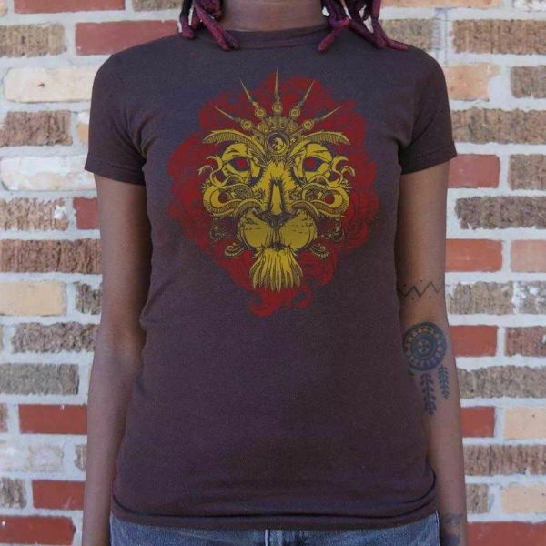 

leo the lion t-shirt | short sleeve graphic tee for women, White;black