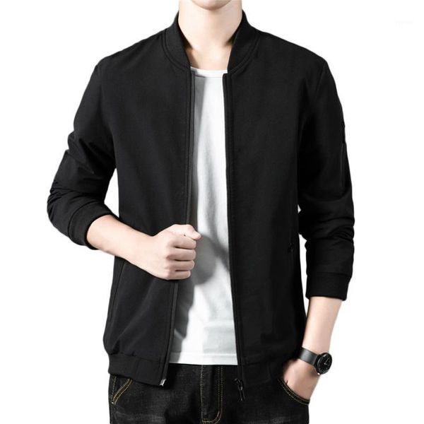 

men's jackets airgracias 2021 autumn jacket mens fashion casual slim zipper streetwear bomber, Black;brown