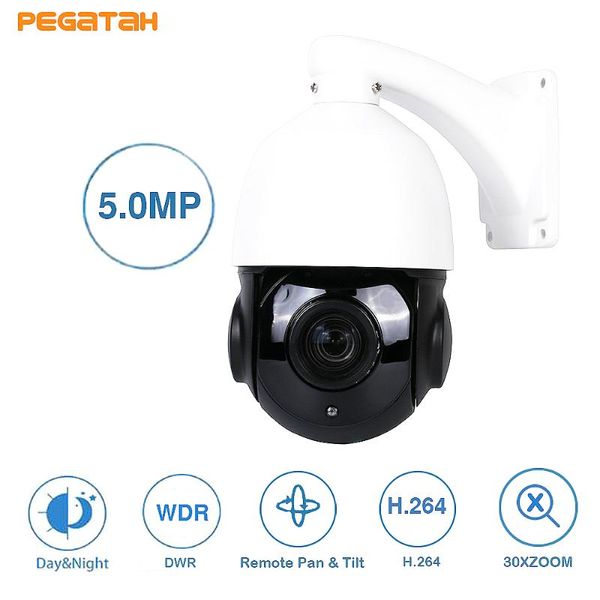 

cameras 5mp 30x mini ptz dome camera 1080p middel speed ahd 50m ir outdoor cctv support rs485 utc function