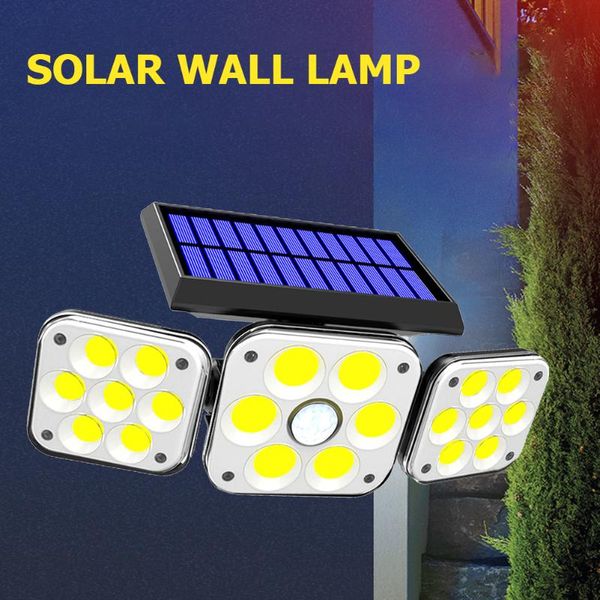 

solar lamps motion sensor wall light waterproof 3 modes garden porch street lamp lights