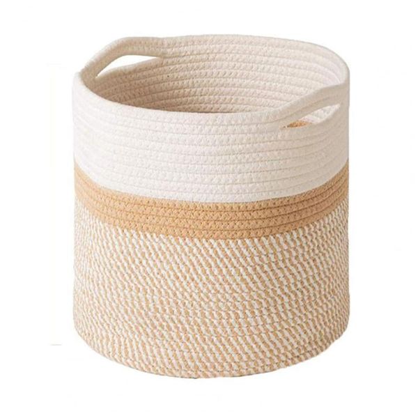

storage basket eco-friendly multi-function cotton rope woven baskets for family