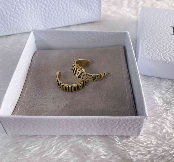 

design jewelry / new classic earrings high version brass material, Golden