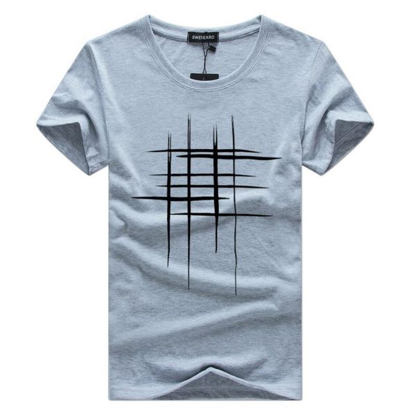 

men's 2021 summer fashion casual short-sleeved t-shirt simple line design printing cotton brand s-5xl t-shirts, White;black