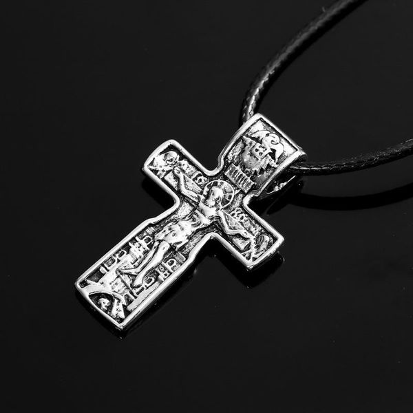 

chains ring gang jewelry nordic wind cross pendant necklace, Silver