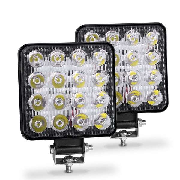 Luz da luz de Barra LED 48W 16 LED Offroad Work Light 12V Lâmpada de nevoeiro para 4x4 LED SUV ATV Bar Turtador de lâmpadas Lâmpadas