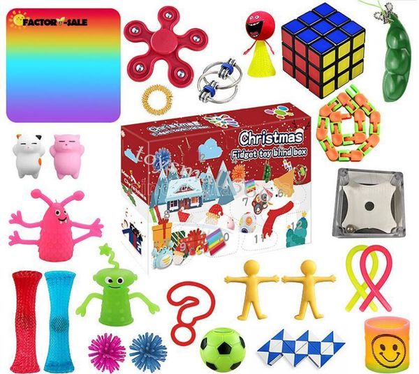 

tiktok new fidget toys calendars christmas 24 days countdown blind mystery box sensory finger toy lucky boxes kid push bubbles kids gift bt2