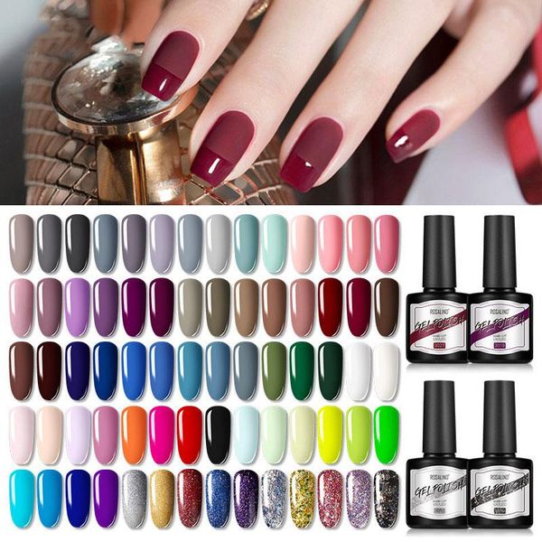 

gel polish set manicure for nails semi permanent vernis coat uv led varnish soak off nail art, Red;pink
