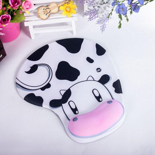 

mouse pads & wrist rests yubeter animal cow pad 3d memory foam cartoon cute wristband comfortable mat non-slip lapthicken hand pillow